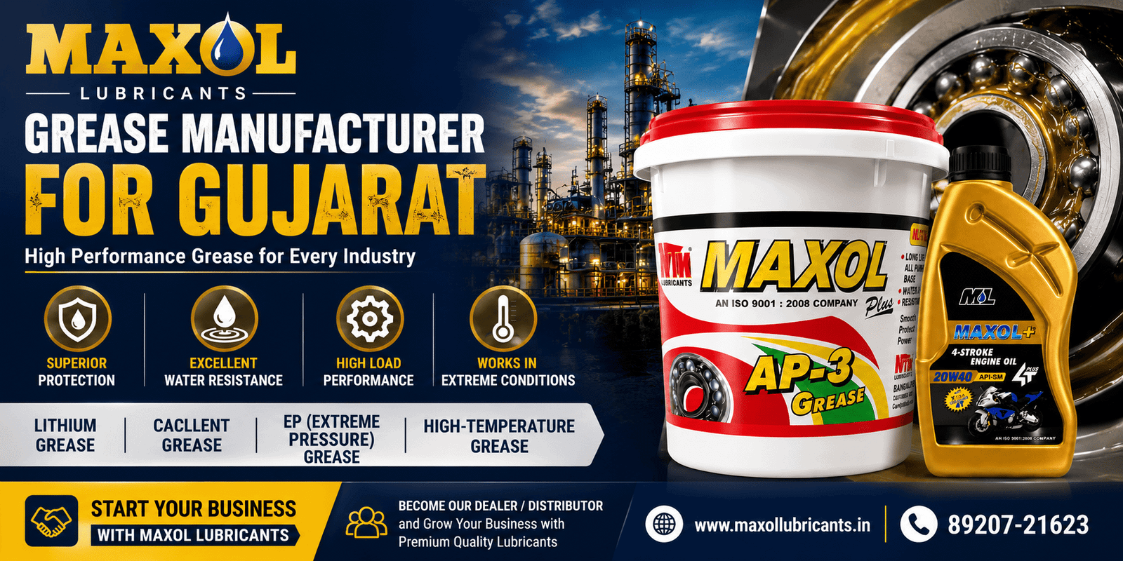 Grease Manufacturer for Gujarat - Maxol Lubricants