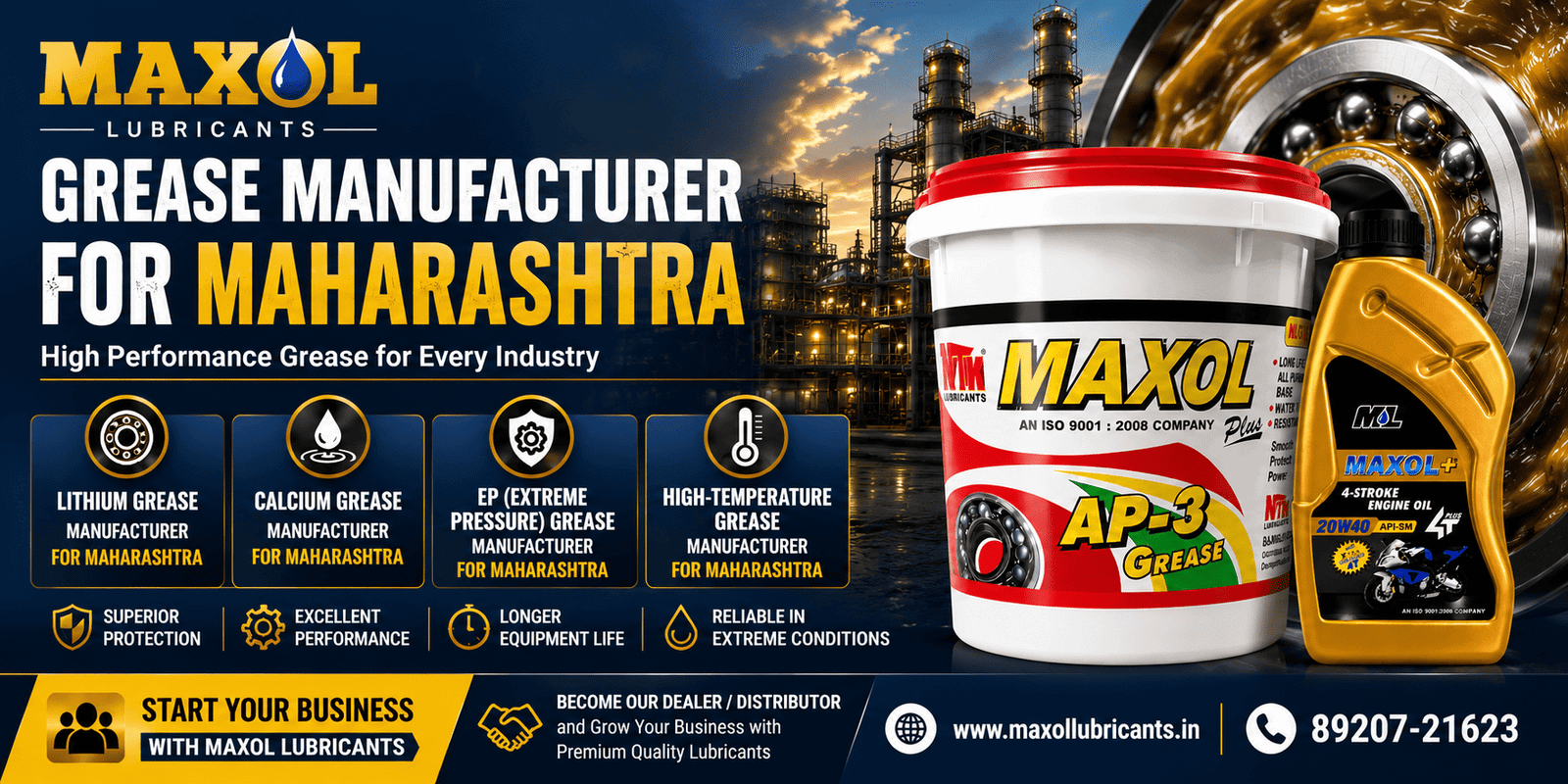 Grease Manufacturer for Maharashtra – Maxol Lubricants