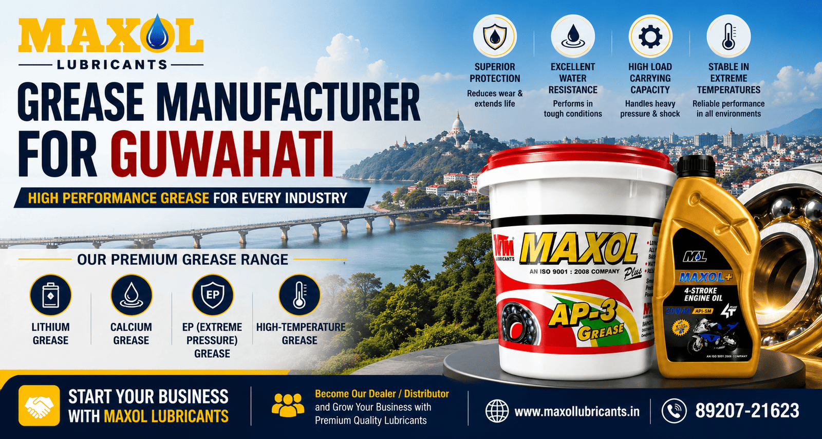 Grease Manufacturer for Guwahati – Maxol Lubricants