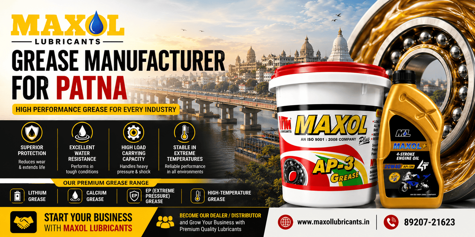 Grease Manufacturer for Patna – Maxol Lubricants