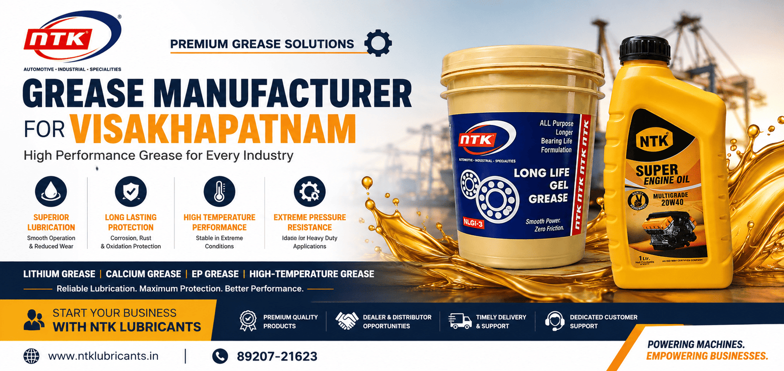 Grease Manufacturer for Visakhapatnam – Maxol Lubricants