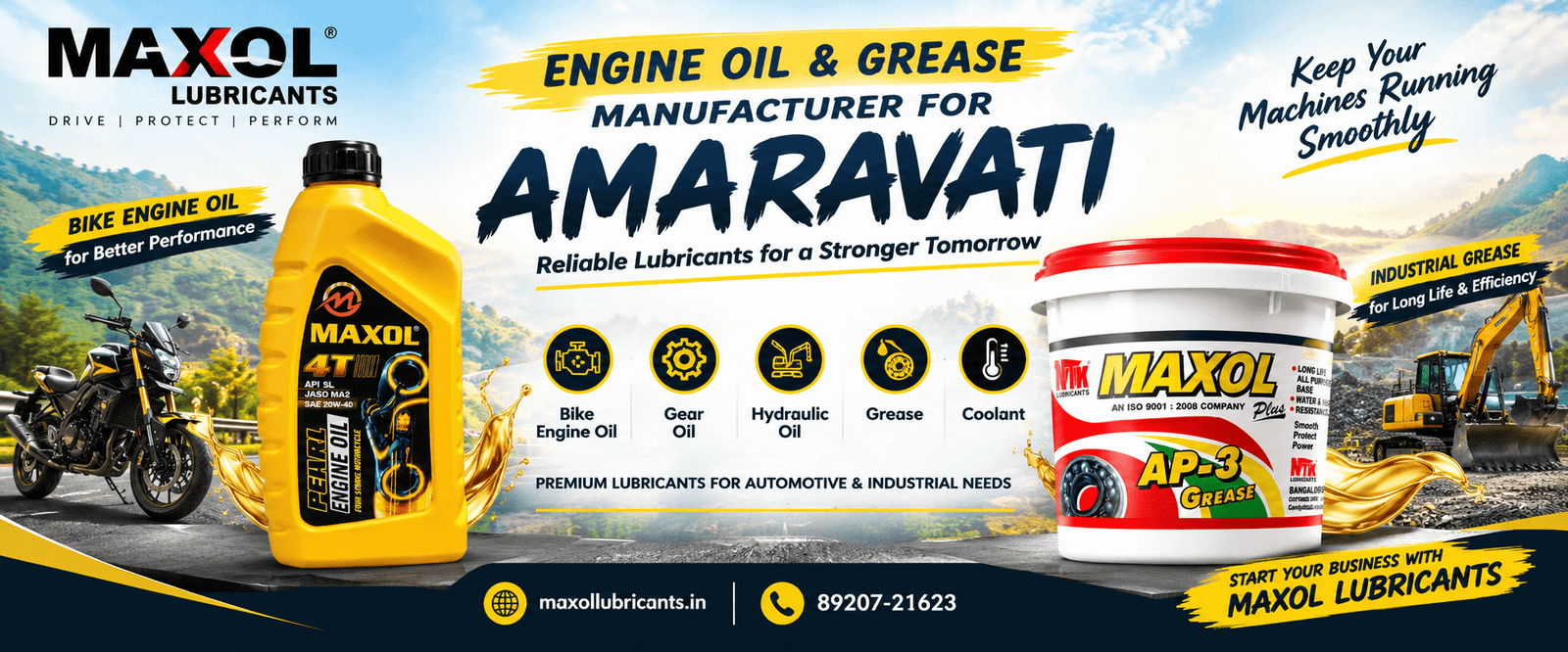 Engine Oil Manufacturer for Amaravati – Maxol Lubricants
