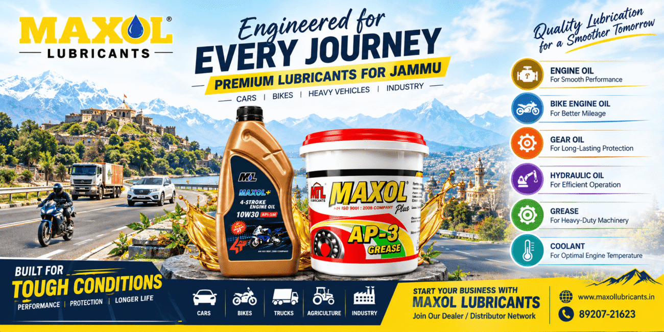 Engine Oil Manufacturer for Jammu – Maxol Lubricants