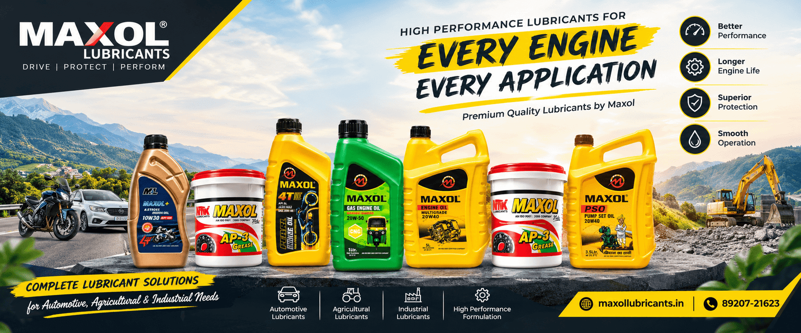 Engine Oil Manufacturer for Dispur – Maxol Lubricants